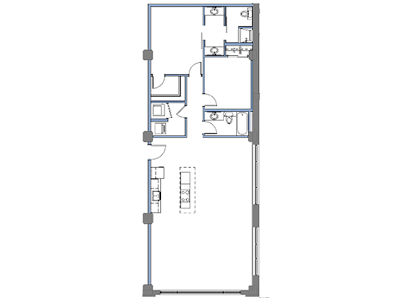 B7 floor plan at Clemens Building, Des Moines, IA, 50309