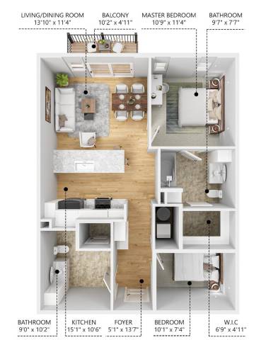 Floor Plan  A7 Floor Plan at Level, Des Moines