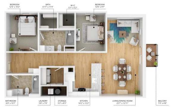 Floor Plan  C5 Floor Plan at Level, Des Moines, IA