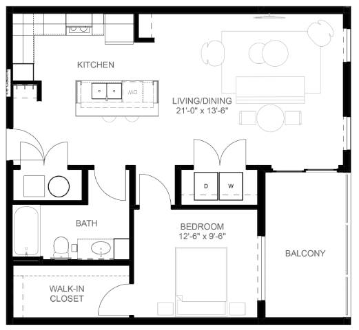 A13 Floor Plan at Linc, Iowa