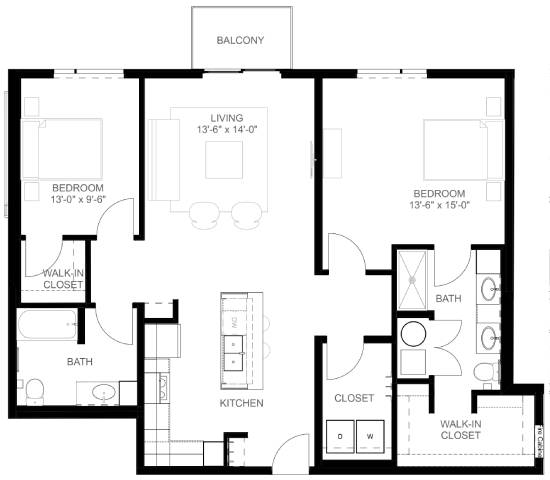 C10 Floor Plan at Linc, Des Moines, IA 50309