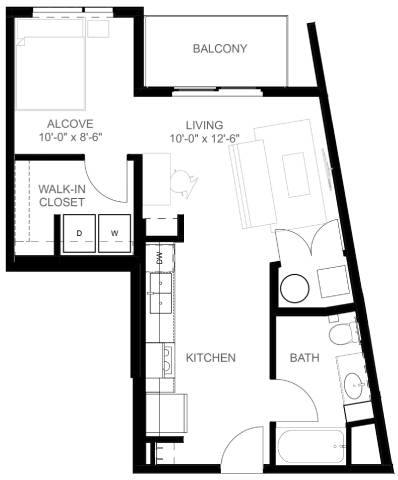 M3 Floor Plan at Linc, Des Moines, IA 50309