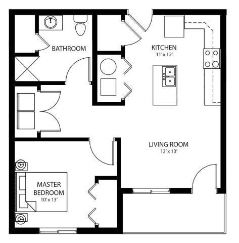 A1 floor plan at Cedarbrooke Place , Iowa