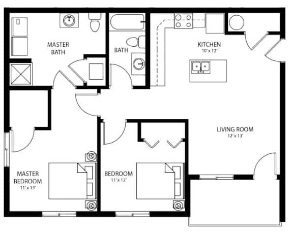 B4 floor plan at Cedarbrooke Place , Norwalk, Iowa