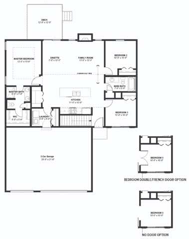 Floorplan at Two Rivers Home Rentals, Iowa