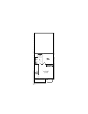 bedroom floor plan of a small house with roommates at Two Rivers Home Rentals, West Des Moines, IA 50266