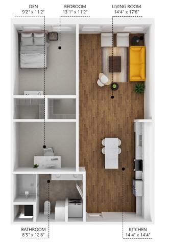 A5D Floor Plan at Plant 1 Lofts, Iowa
