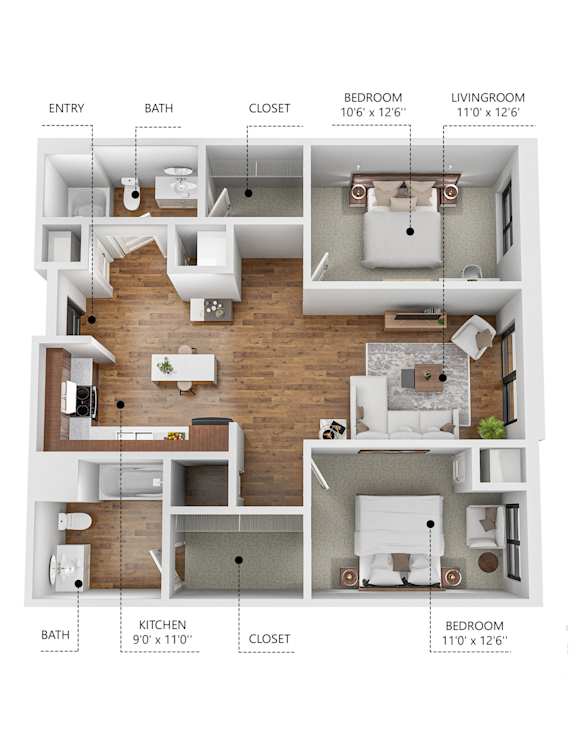 Floor Plan  Soll, Des Moines Iowa