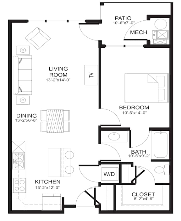 A black and white image of a floor plan for a house.