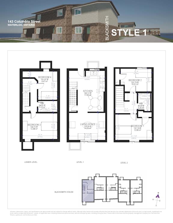 Floor plan for a Blacksmith style home.