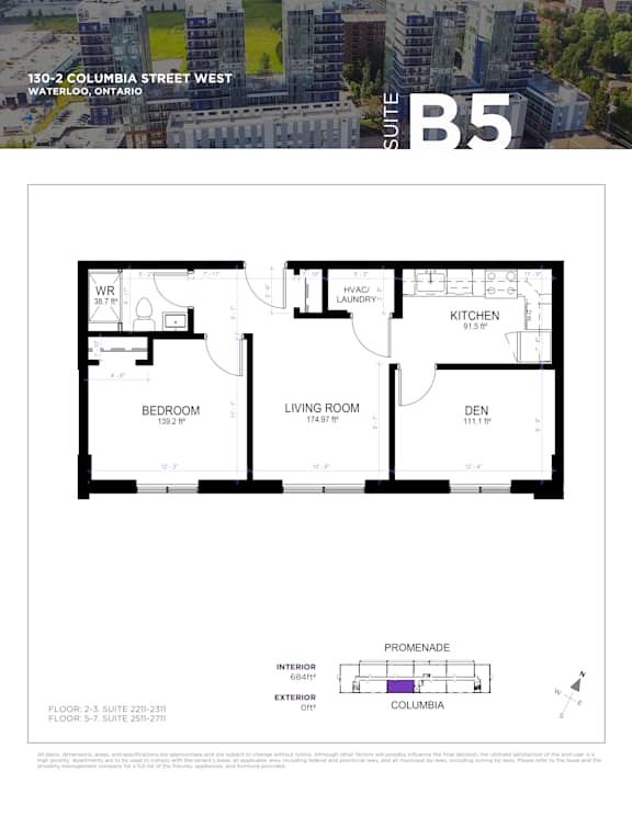 a floor plan of b5 with a bedroom and a bathroom