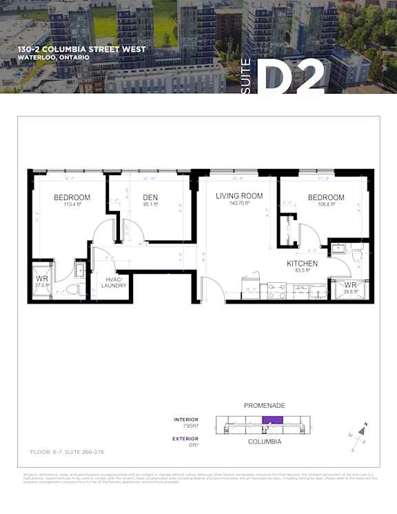 the floor plan of d2 bedroom apartment