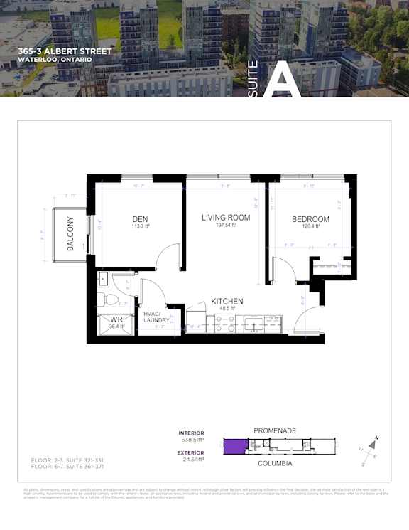 a floor plan of a unit with a bedroom and a living room