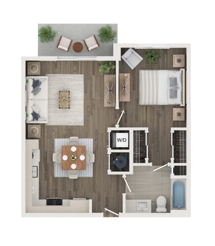 a 1 bedroom floor plan  nutmeg apartments  670 sq ft