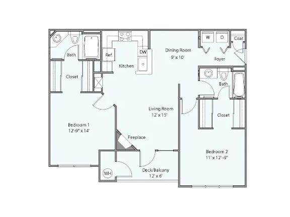 the blueprint floor plan of a home