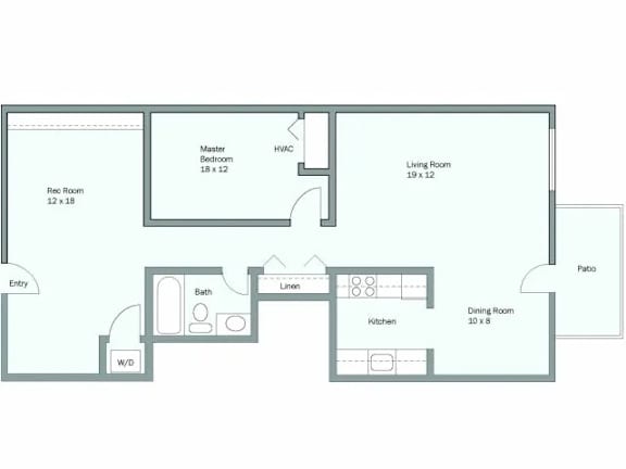 a floor plan of a house with a blue