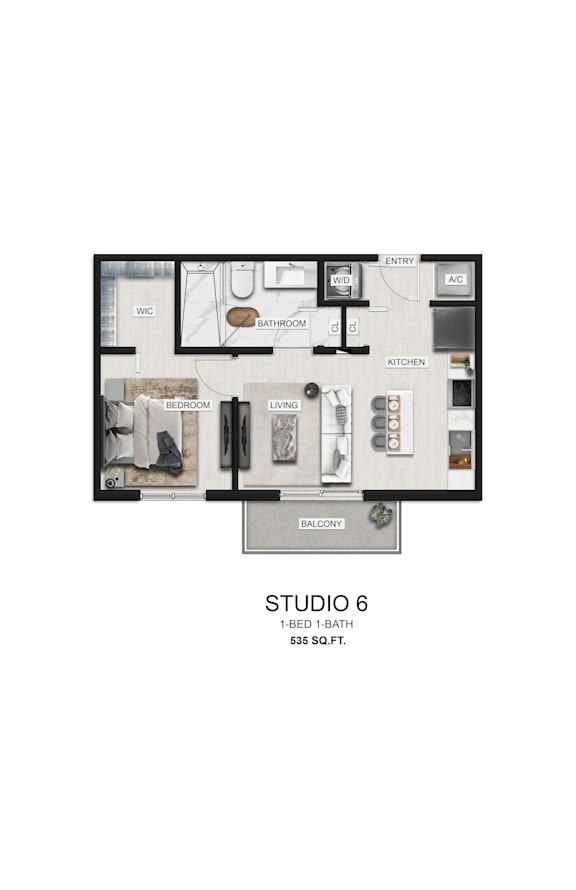 the residences studio 6 floor plan  studio 6  670 sq ft