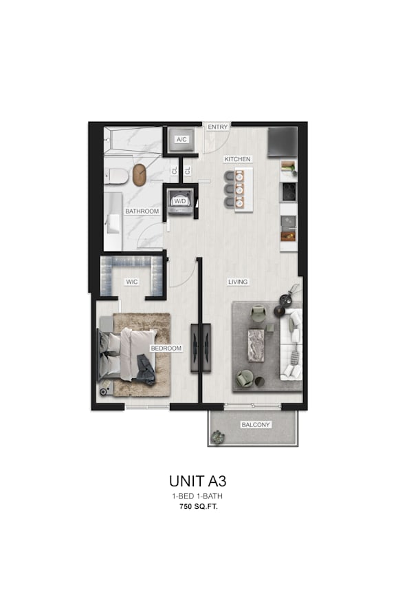 the unit q3 floor plan  unit a  670 sq ft