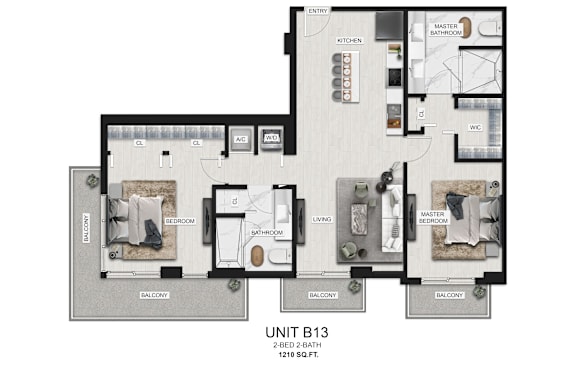 the unit b3 floor plan  studio floor plans