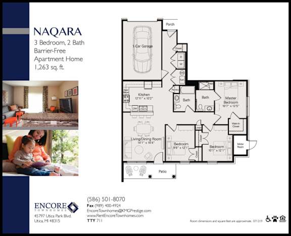 Naqara_3Bed 2Bath at Encore Townhomes, Utica, MI, Michigan , 48315