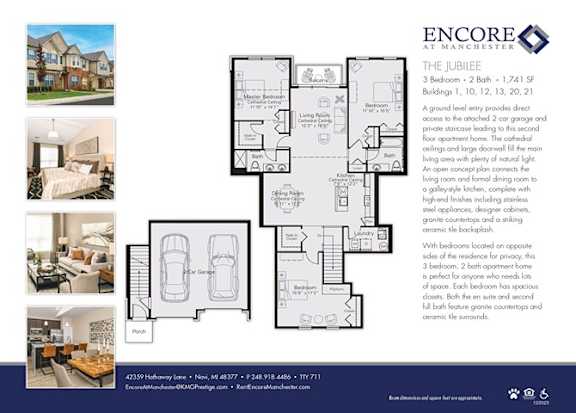 3 bed 2 bath A at Encore at Manchester, Michigan