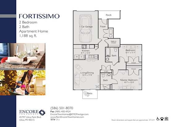 Fortissimo_2Bed 2Bath at Encore Townhomes, Michigan , 48315