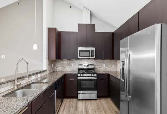 Eat-In Kitchen Table With Sink at Encore Townhomes, Utica, MI, Michigan