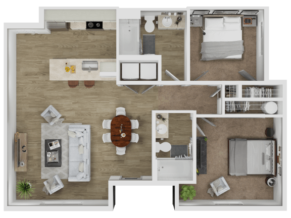2 bed 2 bath