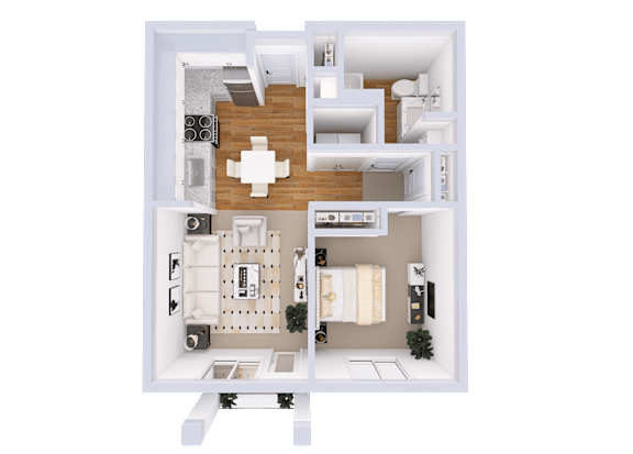 Birch Floor Plan at Four Corners Apartments, Everett, WA