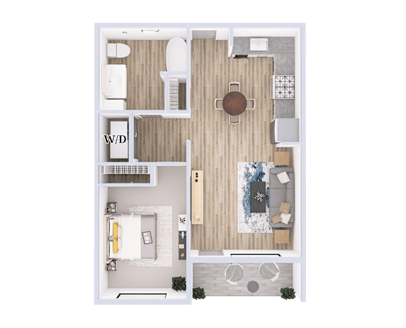 Bordeaux Floorplan at Solera Apartments, Renton, WA, 98056