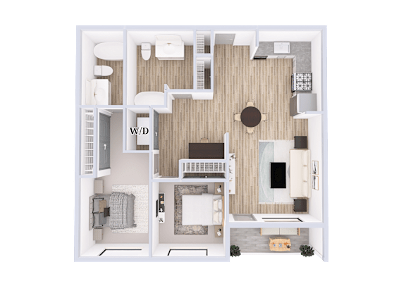 Chardonnay Floorplan at Solera Apartments, Renton, 98056
