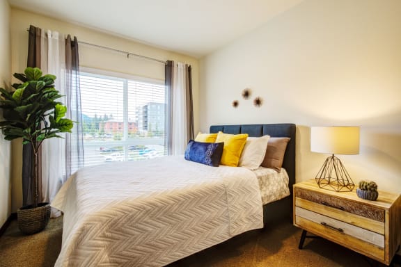 Bright bedroom at  Discovery Heights in Issaquah, WA 98029
