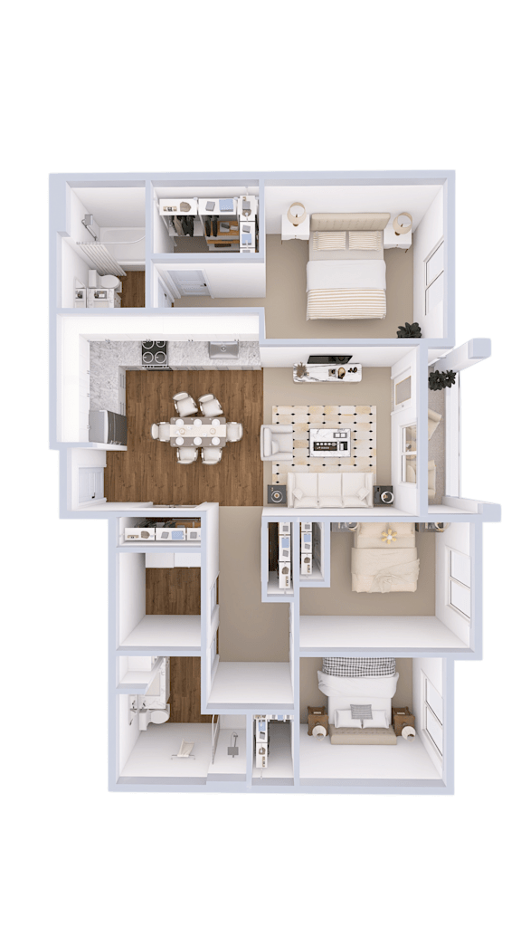 Dogwood Floor Plan at Four Corners Apartments, Everett Washington