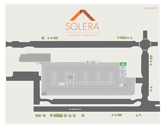 Site map floor p1 at Solera Apartments, Renton, Washington