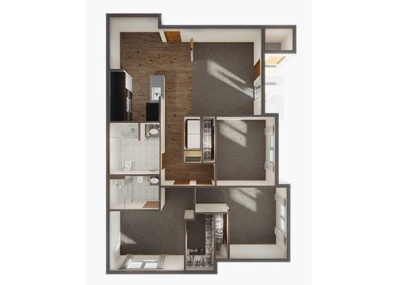 Three Bedroom Floor Plan 2 at Panorama, Washington, 98065