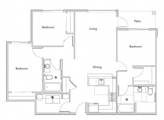 Floor Plans Of Waterview Crossing Apartments In Des Moines, WA