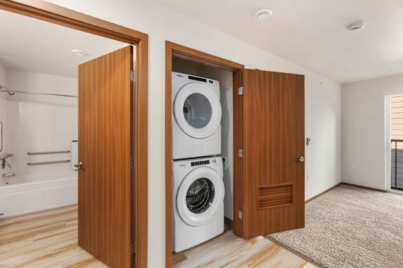 In-unit washer and dryer at Ovation at Paine Field