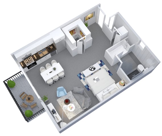 Floor Plan  a floor plan of a bedroom with a bathroom and a living room