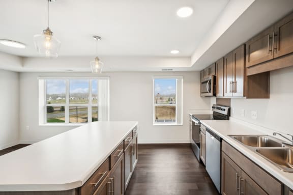 the preserve at ballantyne commons apartment kitchen