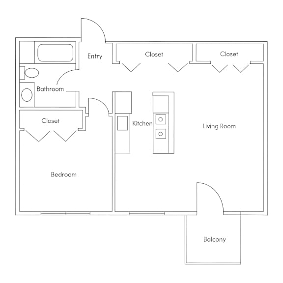 A black and white drawing of a house layout.