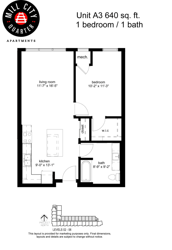 Mill City Quarter Floorplan, Minneapolis, Minnesota