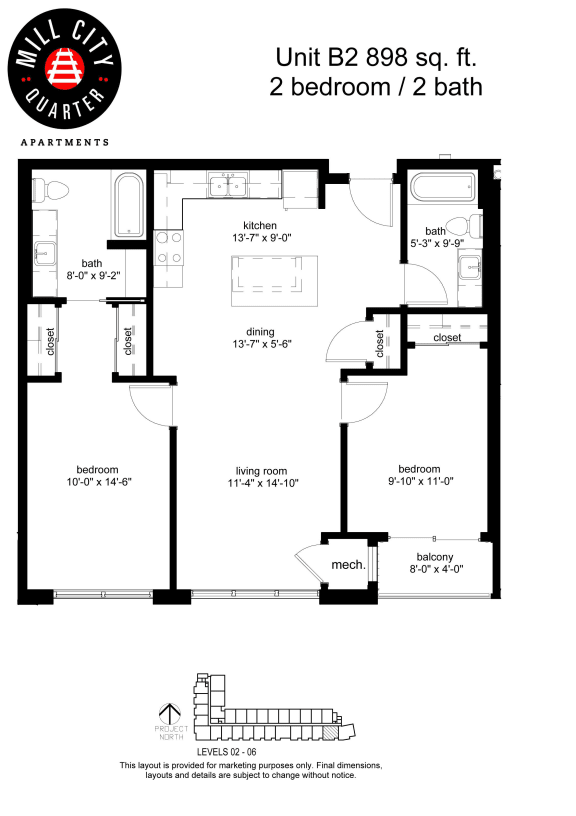 Mill City Quarter Floorplan, Minneapolis, Minnesota