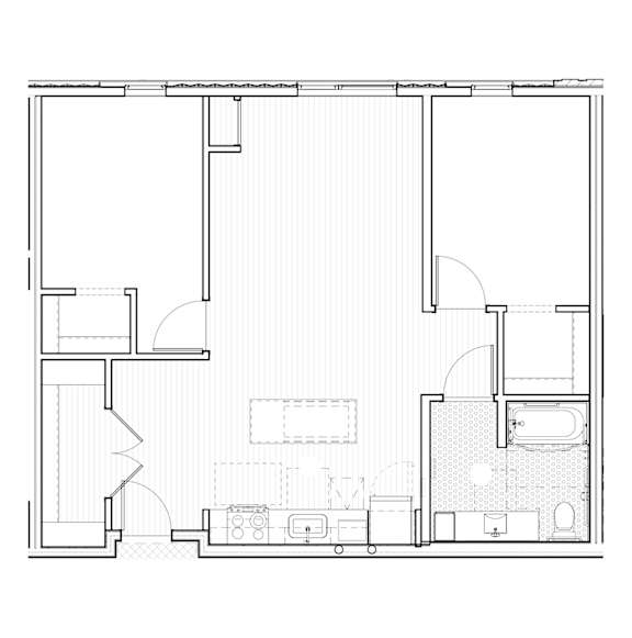 a black and white floor plan of a modern house