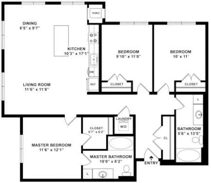 Cadence Apartments Floorplan, Bloomington, Minnesota