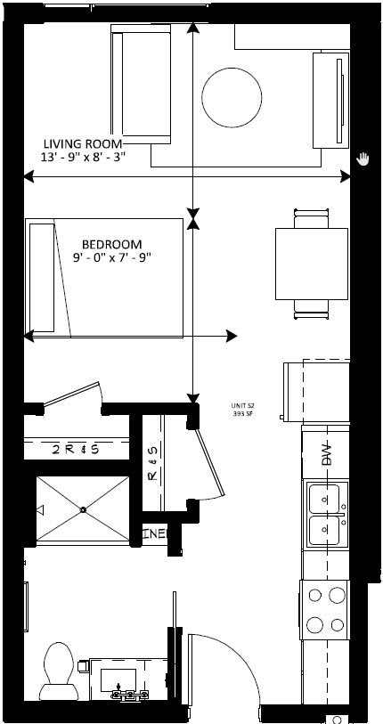 Lake Street Dwelling floorplan, Minneapolis, Minnesota