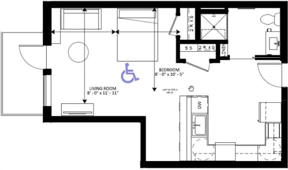 Lake Street Dwelling floorplan, Minneapolis, Minnesota