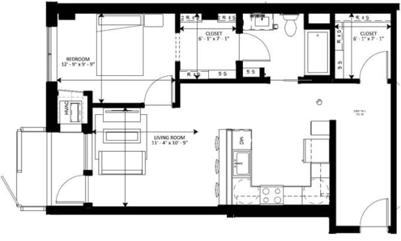 Lake Street Dwelling floorplan, Minneapolis, Minnesota