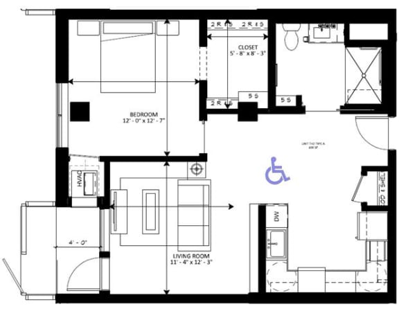 Lake Street Dwelling floorplan, Minneapolis, Minnesota