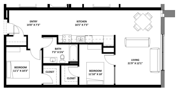 Amber Union floorplan, Falcon Heights, Minnesota