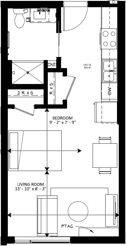 Lake Street Dwelling floorplan, Minneapolis, Minnesota